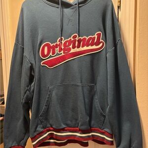 Original Use Blue and Red Men's Hoodie